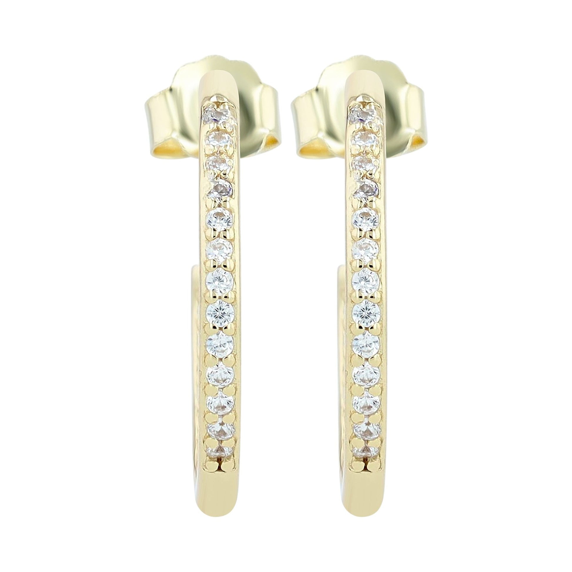 Damen Ohrringe – Creole aus 925 Silber mit Zirkonia