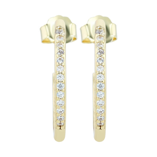 Damen Ohrringe – Creole aus 925 Silber mit Zirkonia