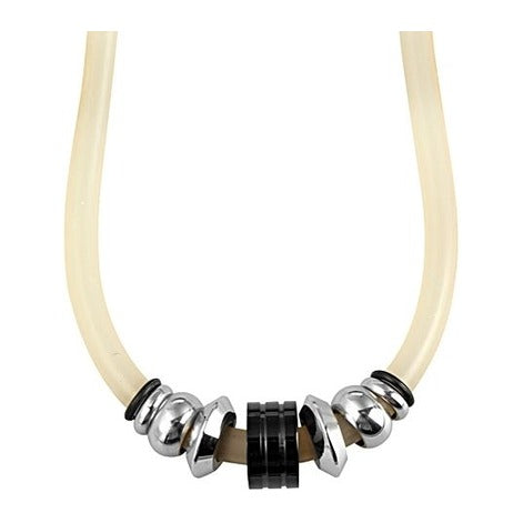 Damen Halskette aus Kautschuk 45 cm
