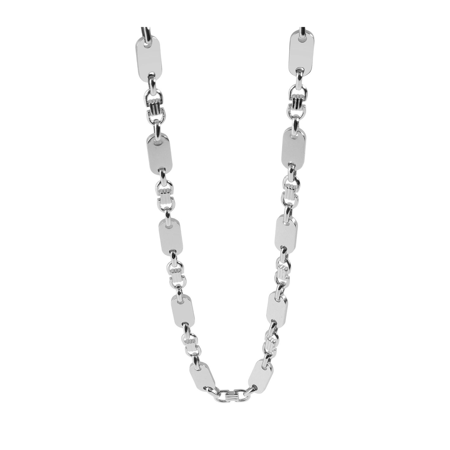 Unisex Halskette – Plattenkette aus Edelstahl 70 cm