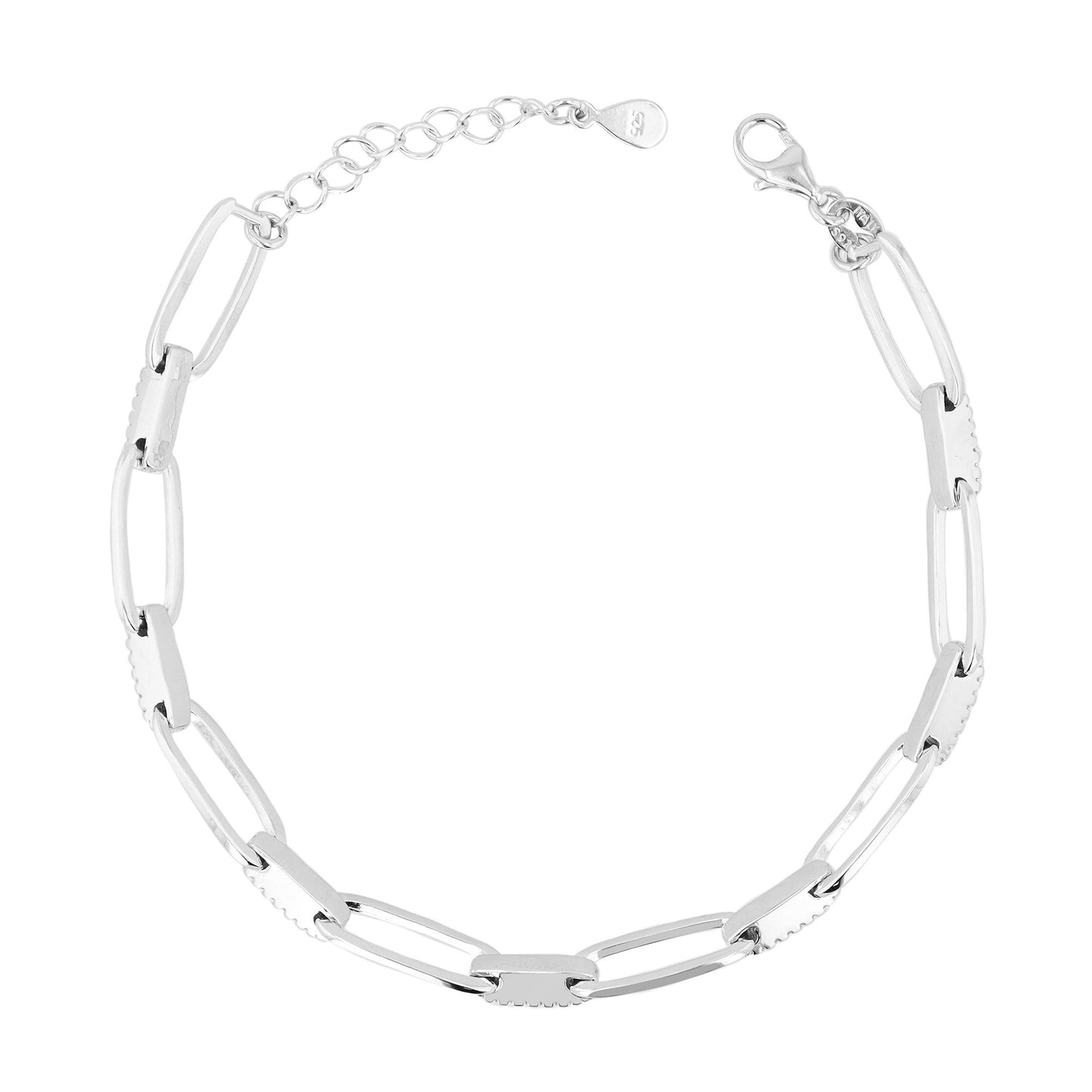 Damen Armband aus 925 Silber mit Zirkonia 18+3 cm