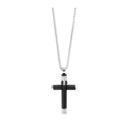 Unisex Halskette mit Anhänger – Kreuz aus Edelstahl