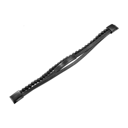 Unisex Armband – Lederarmband aus Leder mit Onyx 23 cm