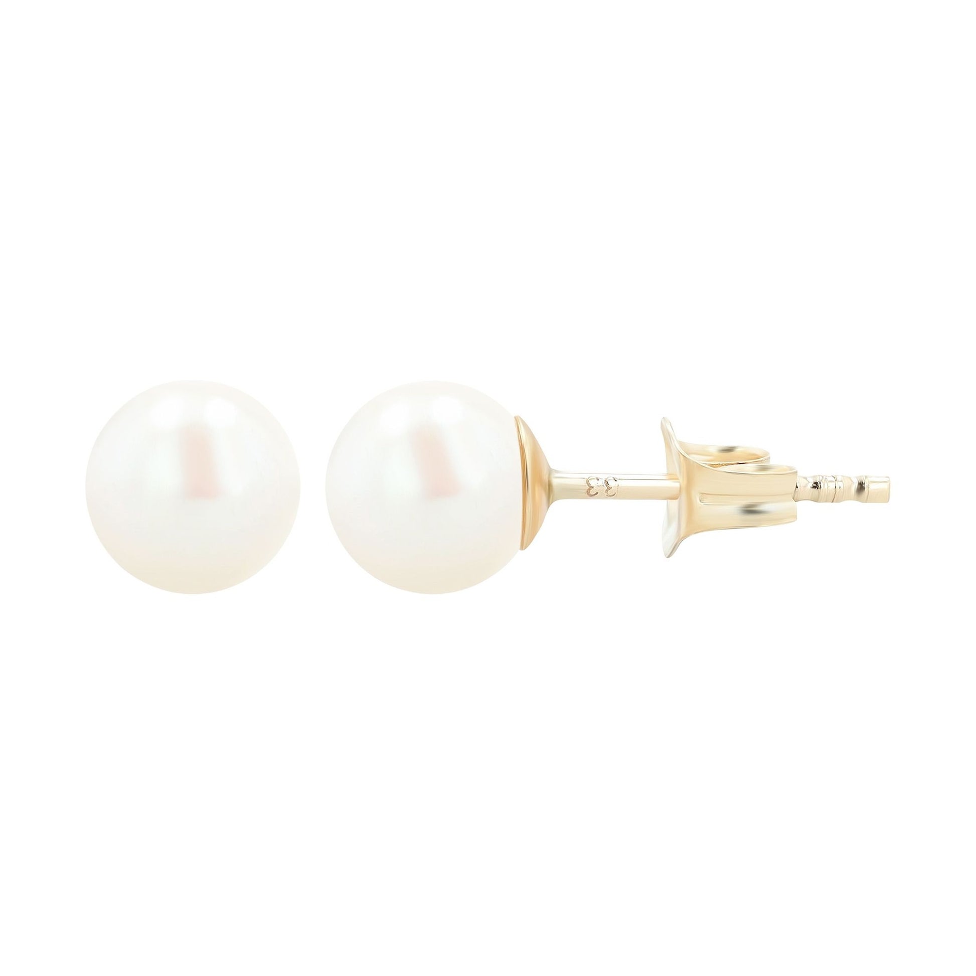 Damen Ohrringe – Ohrstecker aus 333 Gold mit Perle