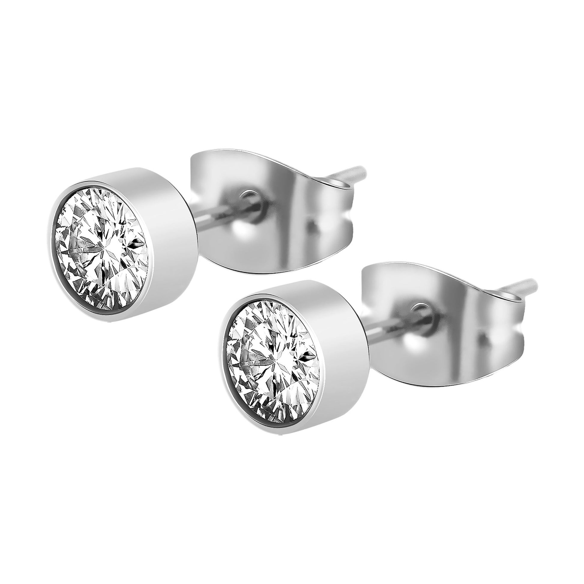 Damen Ohrringe – Ohrstecker aus Edelstahl mit Zirkonia
