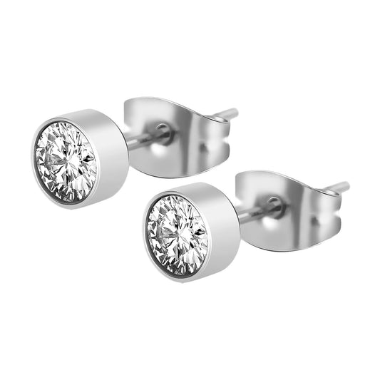 Damen Ohrringe – Ohrstecker aus Edelstahl mit Zirkonia