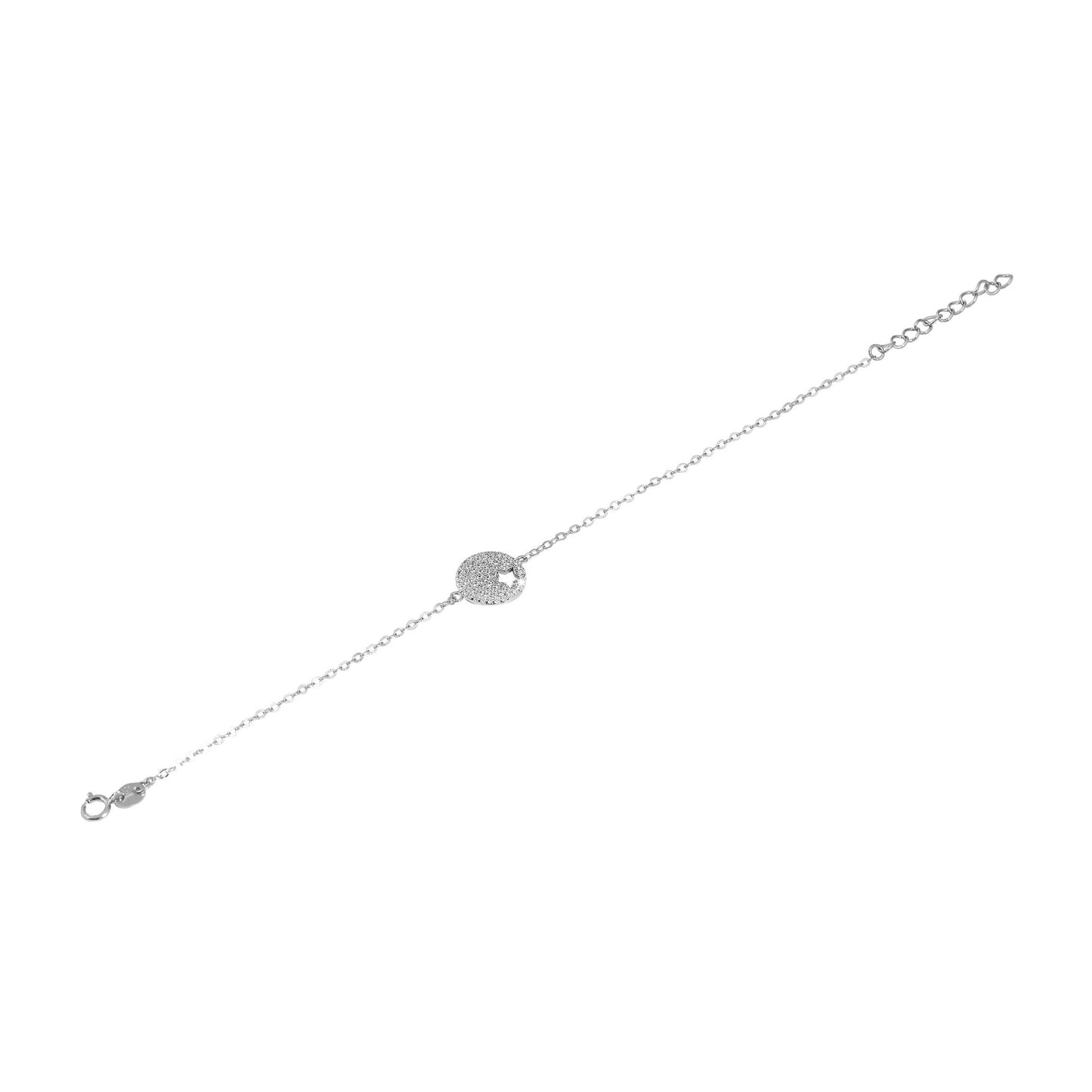 Damen Armband aus 925 Silber mit Zirkonia 17+3 cm