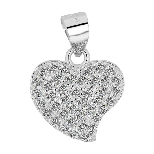 Damen Anhänger – Herz Herzanhänger aus 925 Silber mit Zirkonia