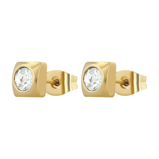 Damen Ohrringe – Ohrstecker aus Edelstahl mit Strass Steinchen
