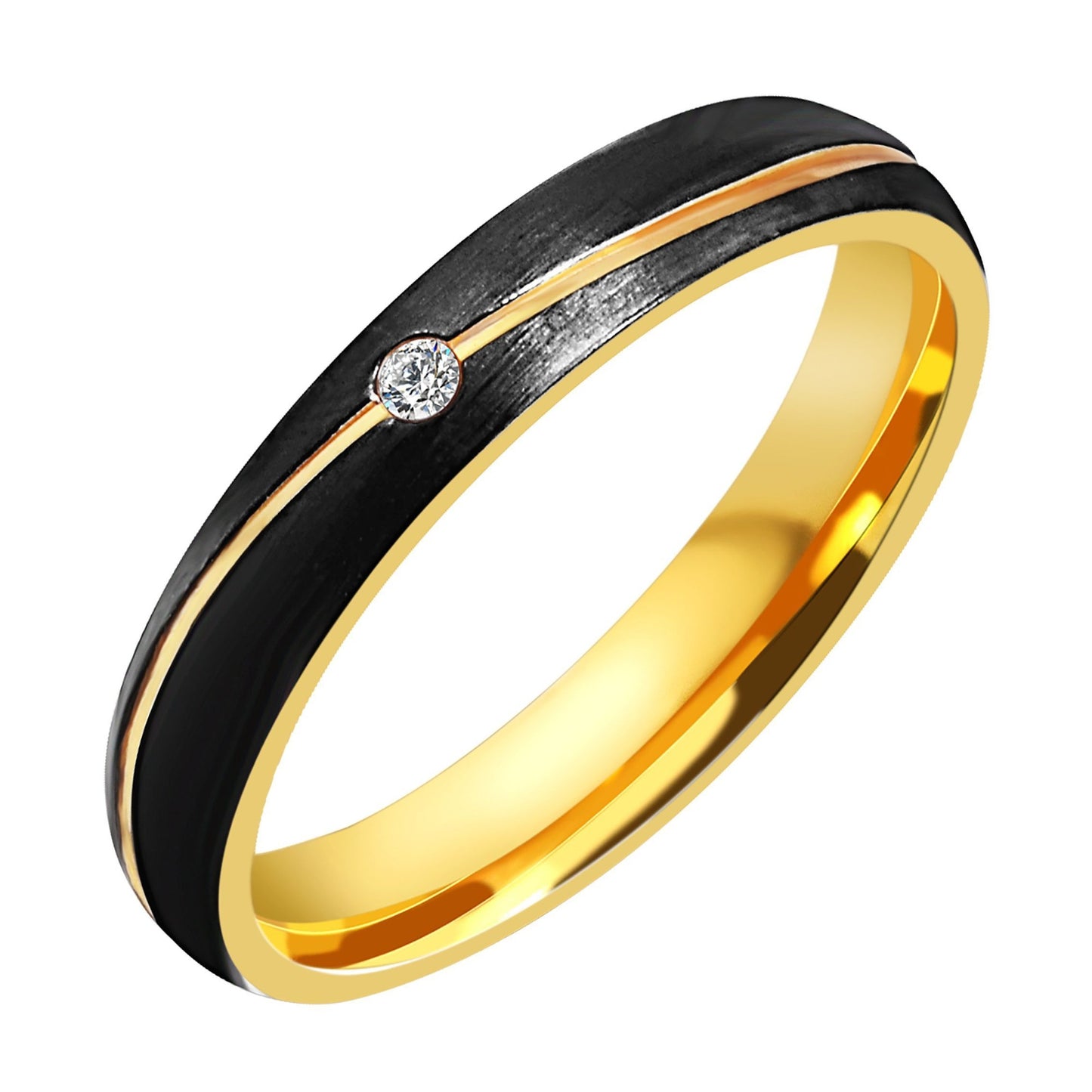 Damen Ring aus Edelstahl mit Strass Steinchen