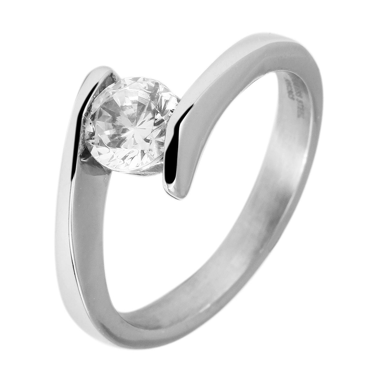 Damen Ring aus Edelstahl mit Zirkonia