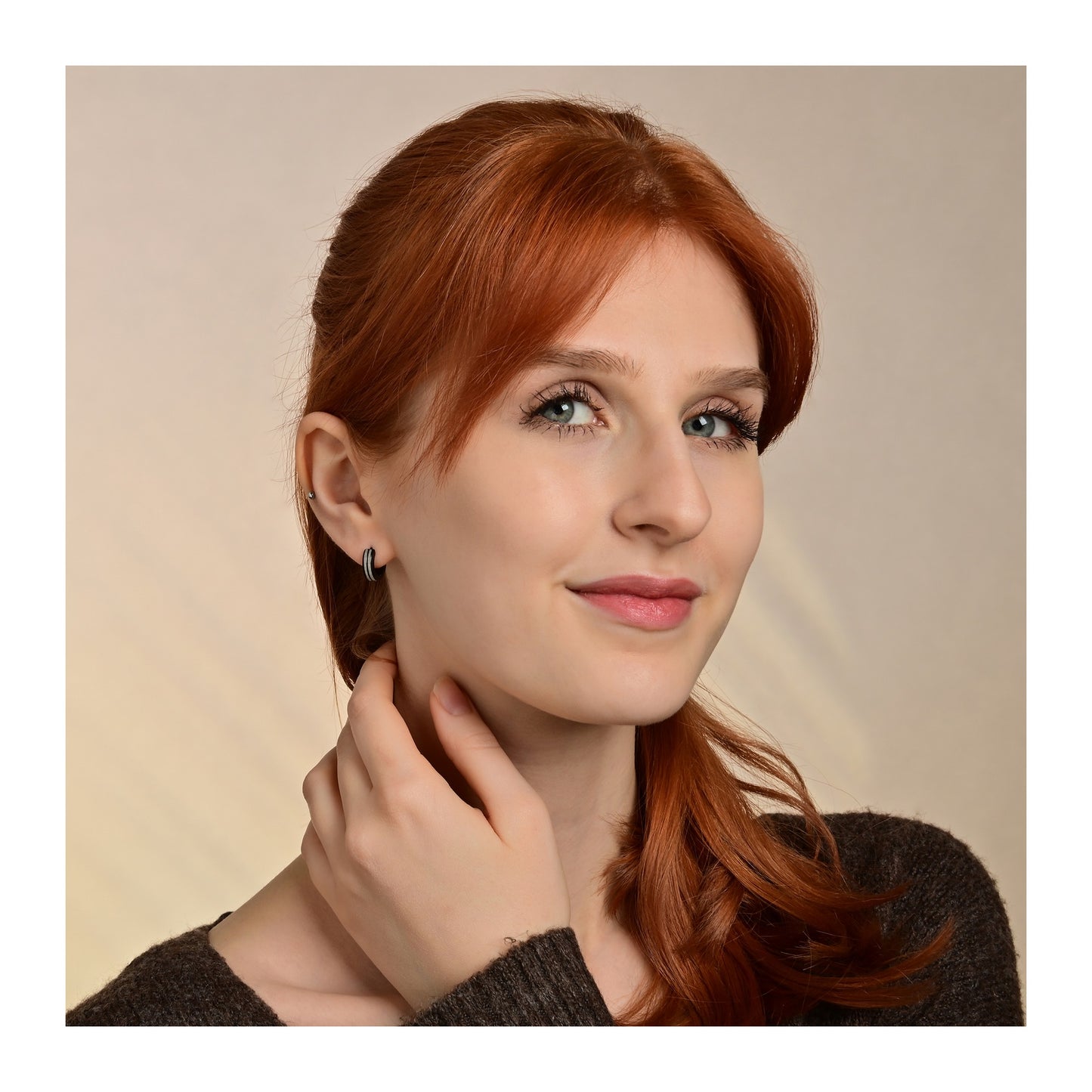 Unisex Ohrringe – Klappcreole aus Edelstahl