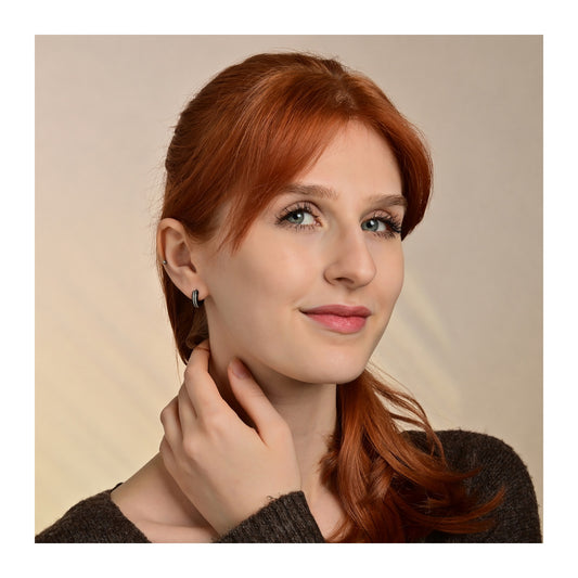 Unisex Ohrringe – Klappcreole aus Edelstahl