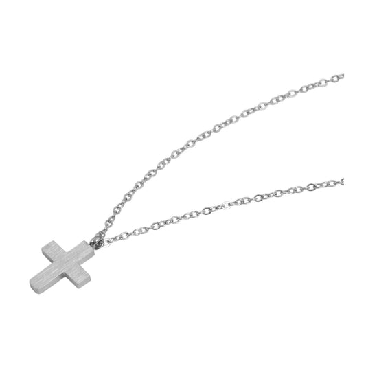 Damen Halskette mit Anhänger – Kreuz aus Edelstahl