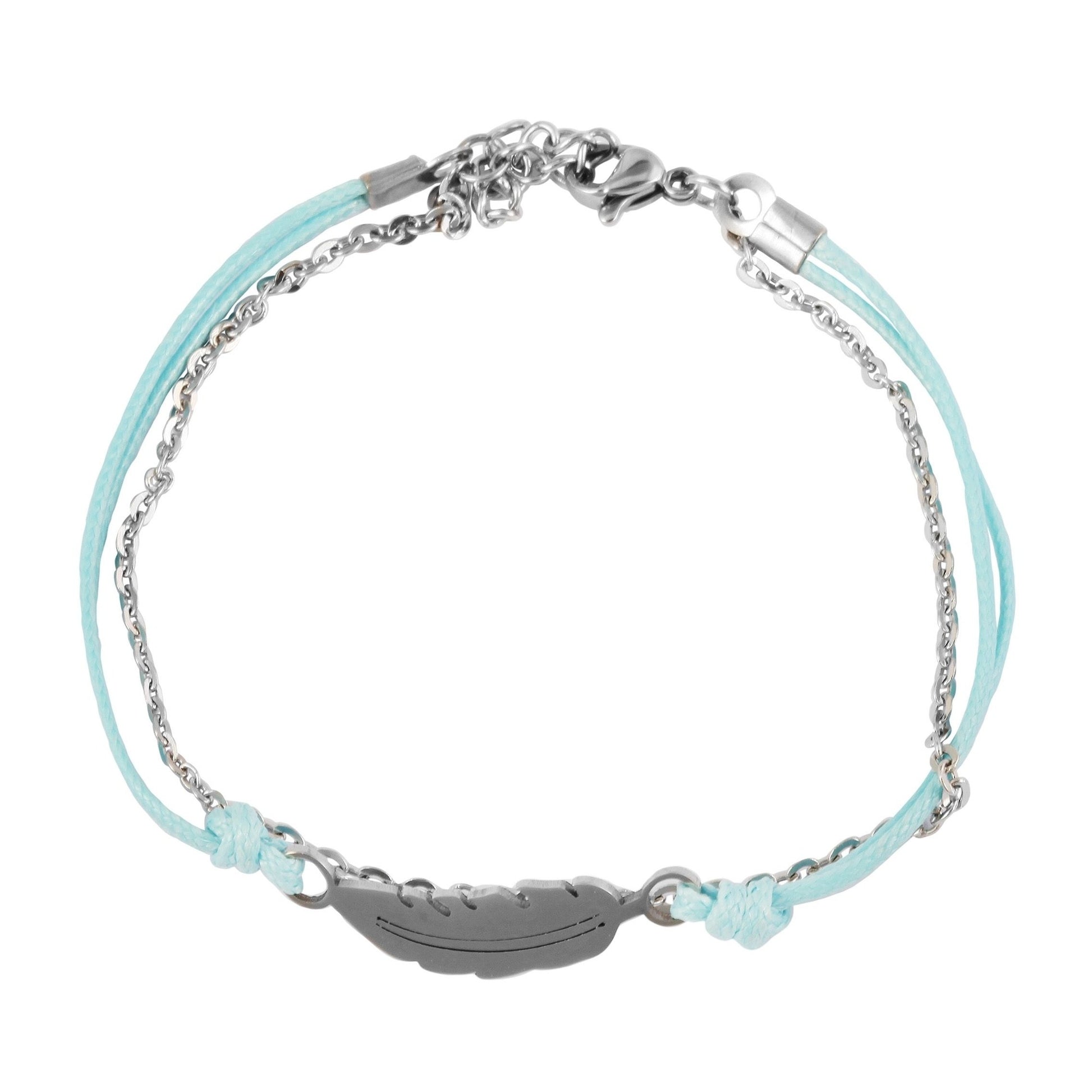 Damen Armband – Textilarmband aus Edelstahl 20 cm