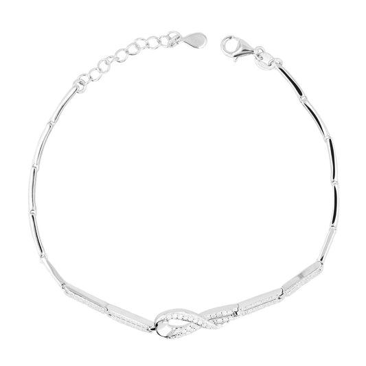 Damen Armband aus 925 Silber mit Zirkonia 19+3 cm