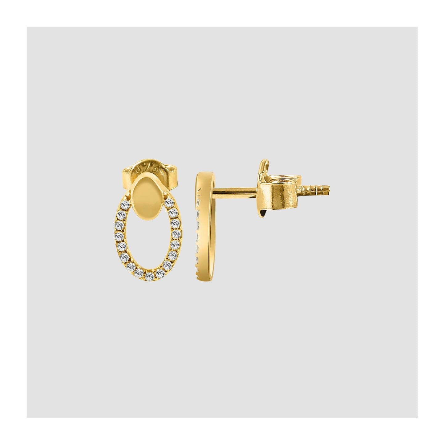 Damen Ohrringe – Ohrstecker aus 375 Gold mit Zirkonia