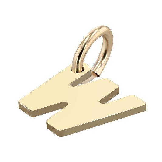 Unisex Anhänger – Buchstabe N Buchstabenanhänger aus 375 Gold