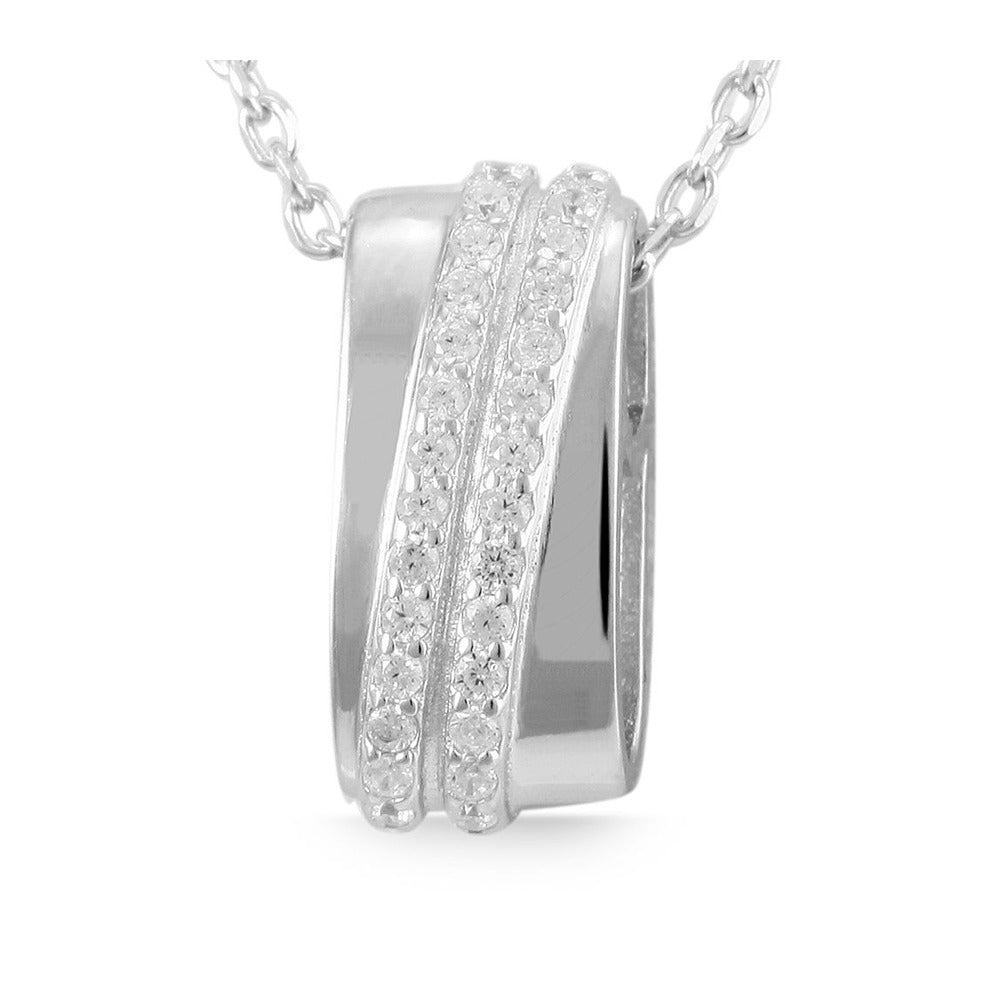 Damen Anhänger aus 925 Silber mit Zirkonia
