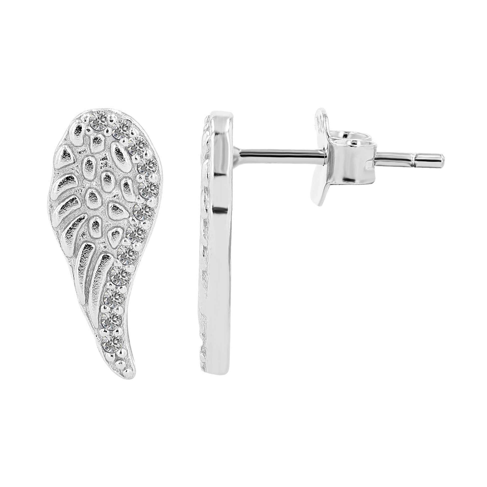 Damen Ohrringe – Ohrstecker Flügel aus 925 Silber
