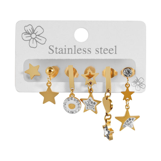Damen Anhänger – Anhänger aus Edelstahl mit Strass Steinchen