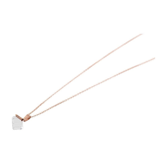Damen Halskette – Ankerkette aus Edelstahl mit Zirkonia 45 cm