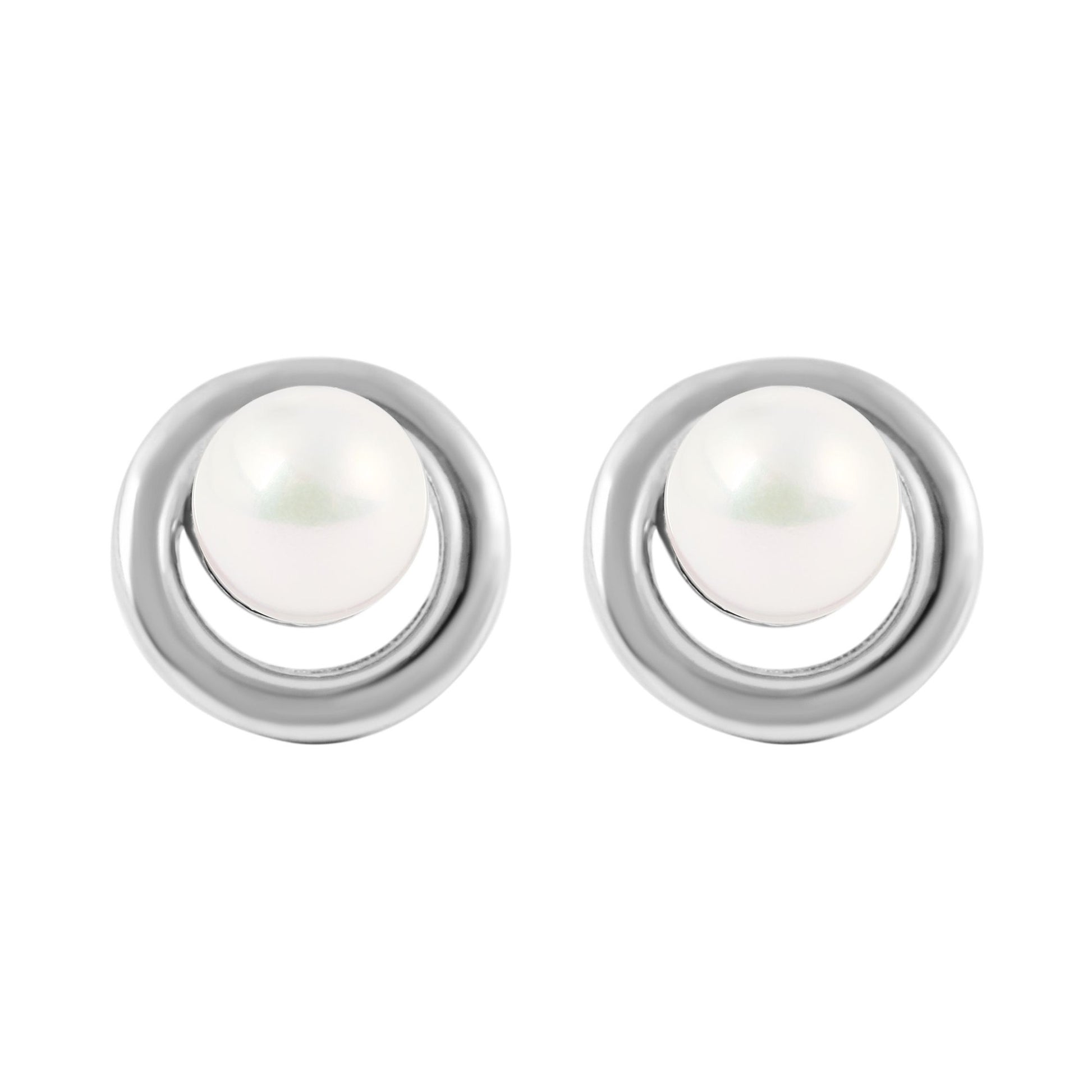 Damen Ohrringe – Ohrstecker aus 925 Silber mit Süßwasserperle