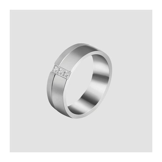 Damen Ring aus Titan mit Strass Steinchen