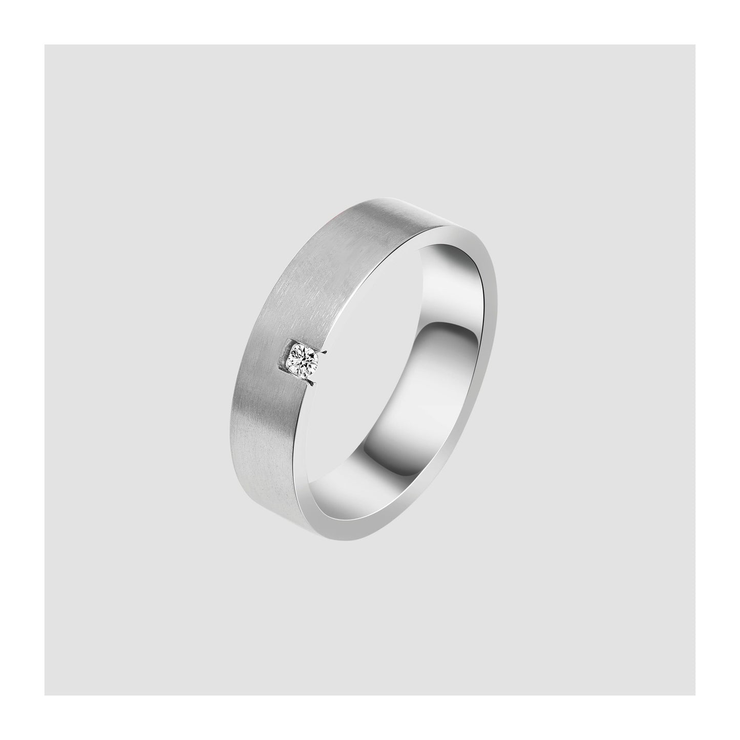 Damen Ring aus Titan mit Strass Steinchen