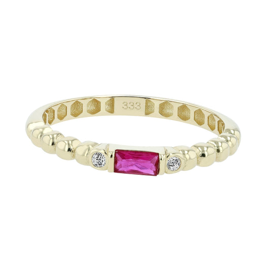 Damen Ring aus 333 Gold mit Zirkonia