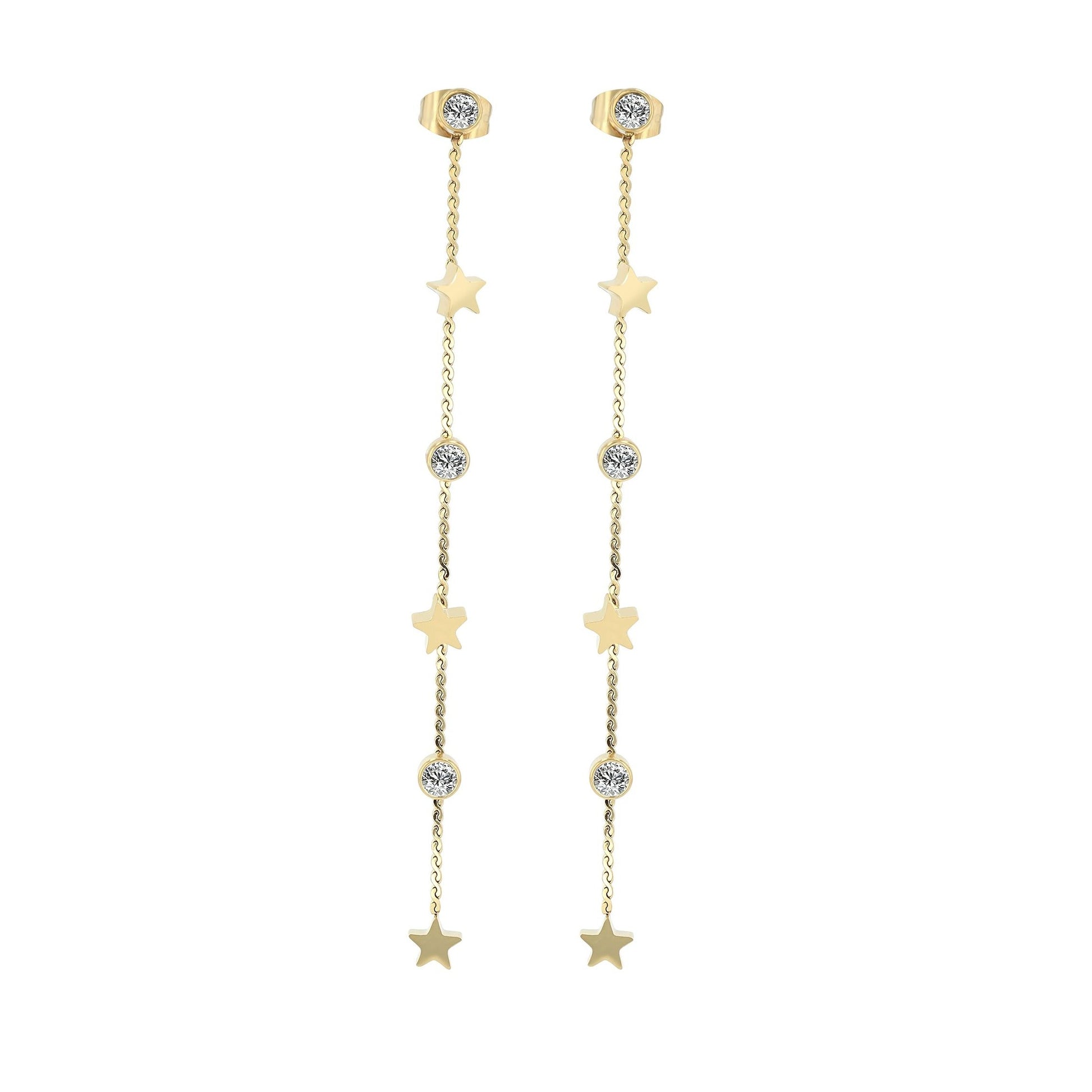 Damen Ohrringe – Ohrstecker aus Edelstahl mit Strass Steinchen