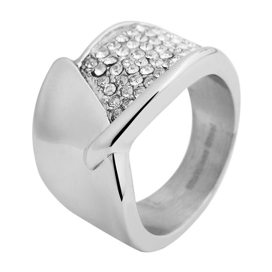 Damen Ring aus Edelstahl mit Strass Steinchen