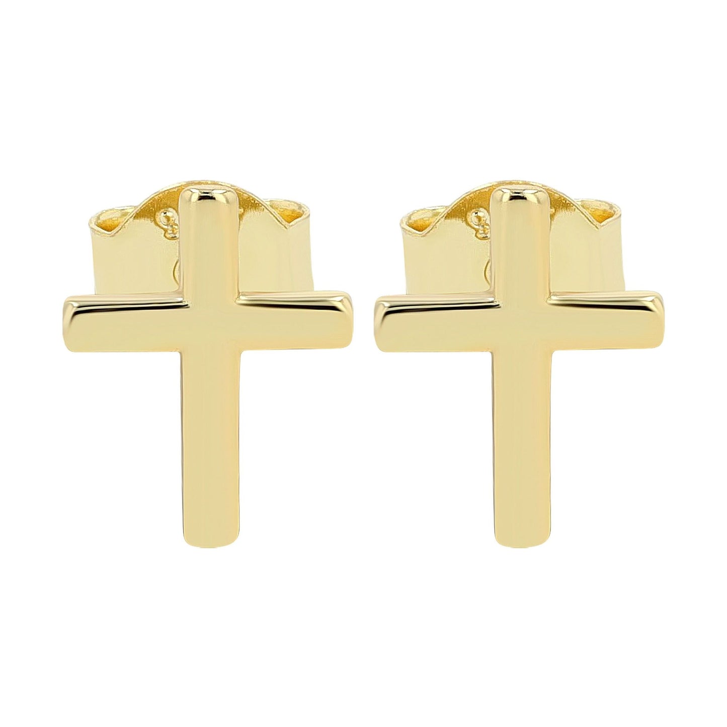 Damen Ohrringe – Ohrstecker Kreuz aus 925 Silber
