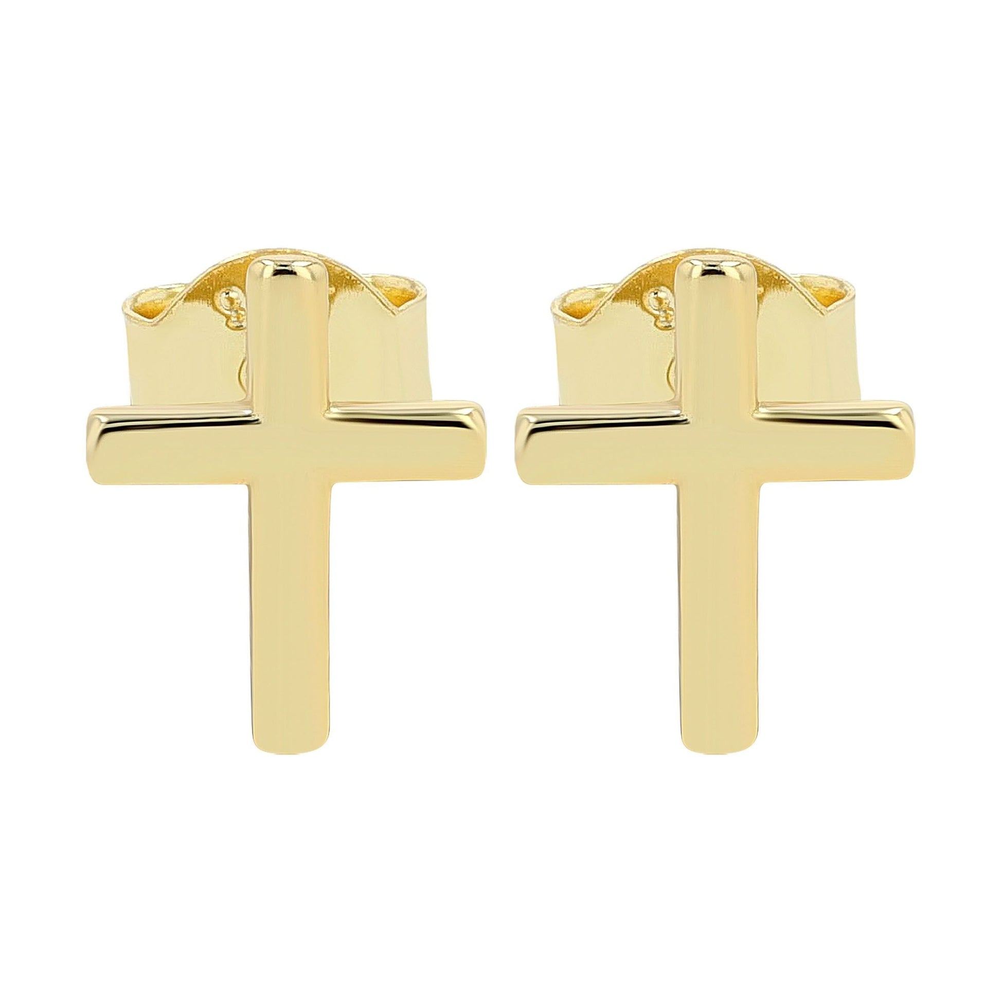 Damen Ohrringe – Ohrstecker Kreuz aus 925 Silber