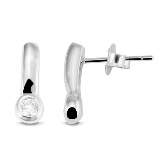 Damen Ohrringe – Ohrstecker aus 925 Silber mit Zirkonia