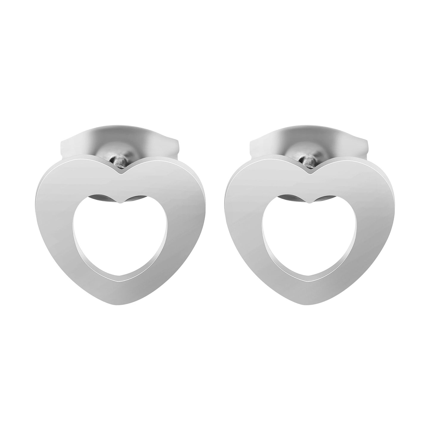Damen Ohrringe – Ohrstecker Herz aus Edelstahl