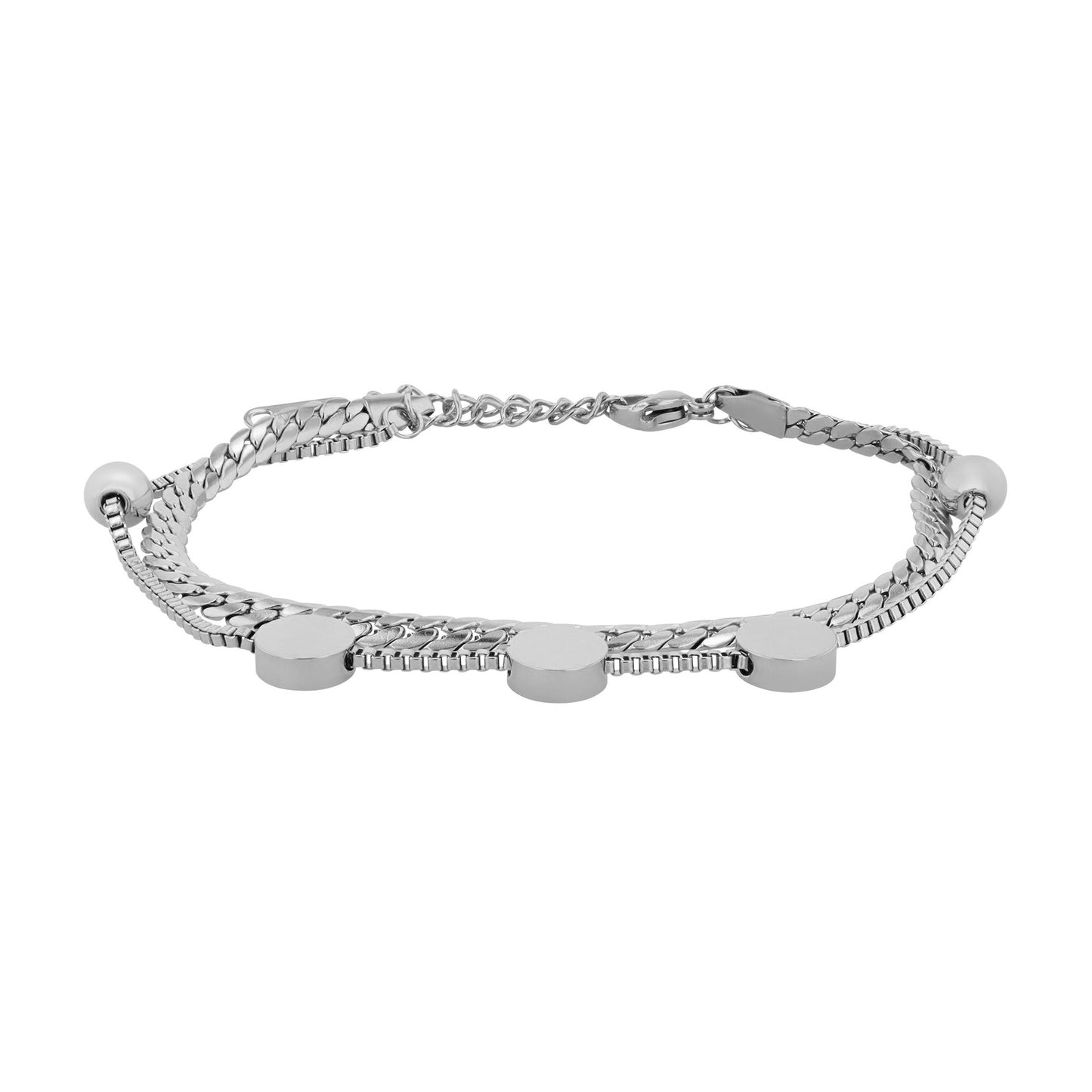 Damen Armband aus Edelstahl 18+3 cm