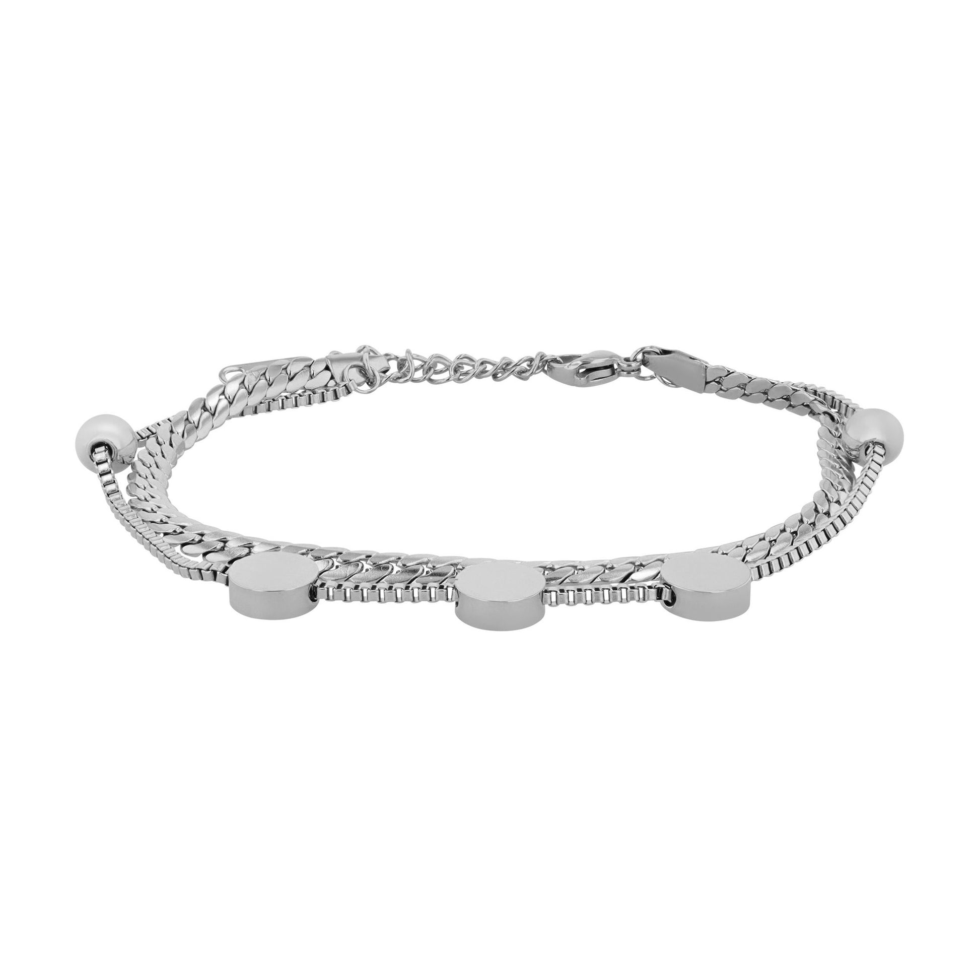 Damen Armband aus Edelstahl 18+3 cm