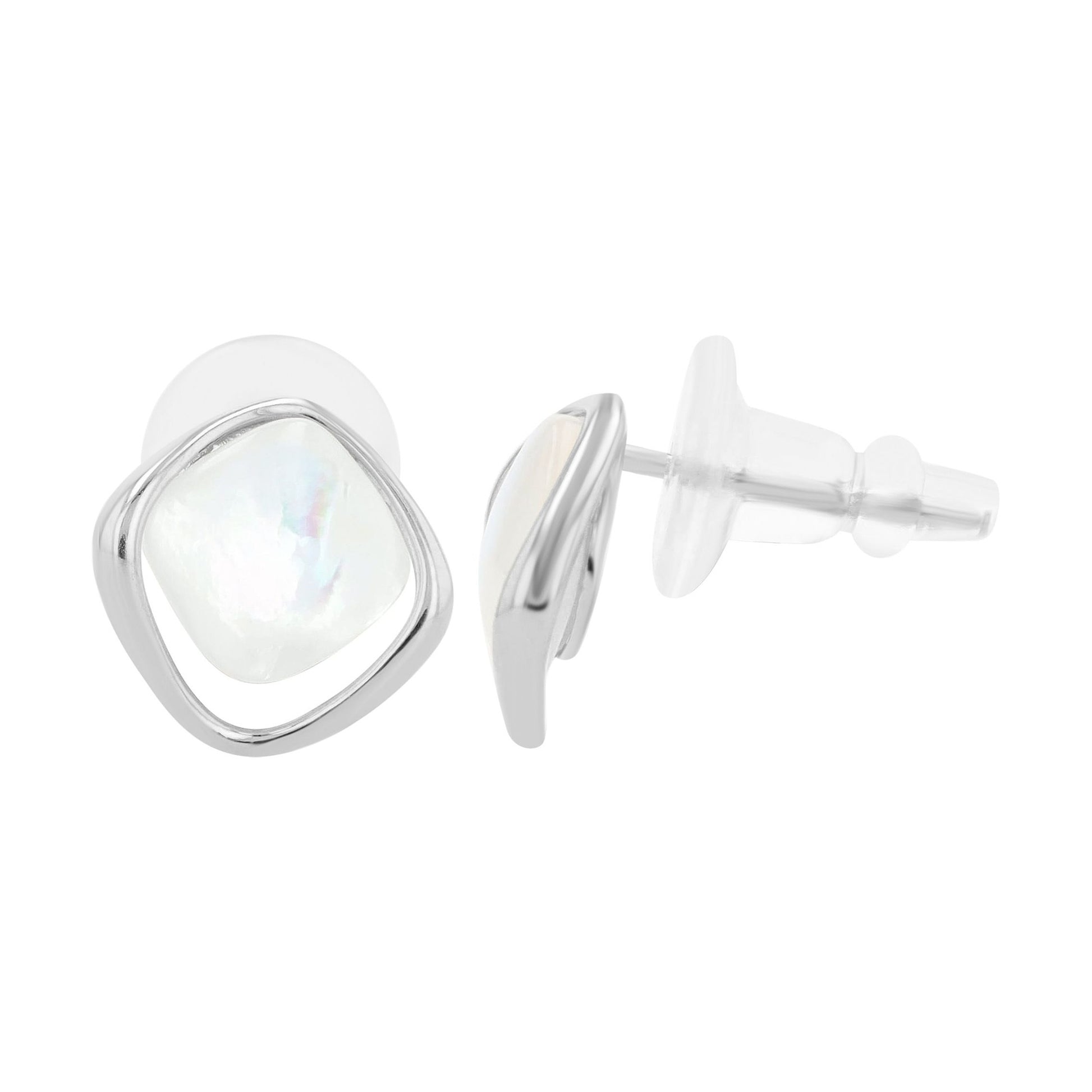 Damen Ohrringe – Ohrstecker aus 925 Silber mit Perlmutt