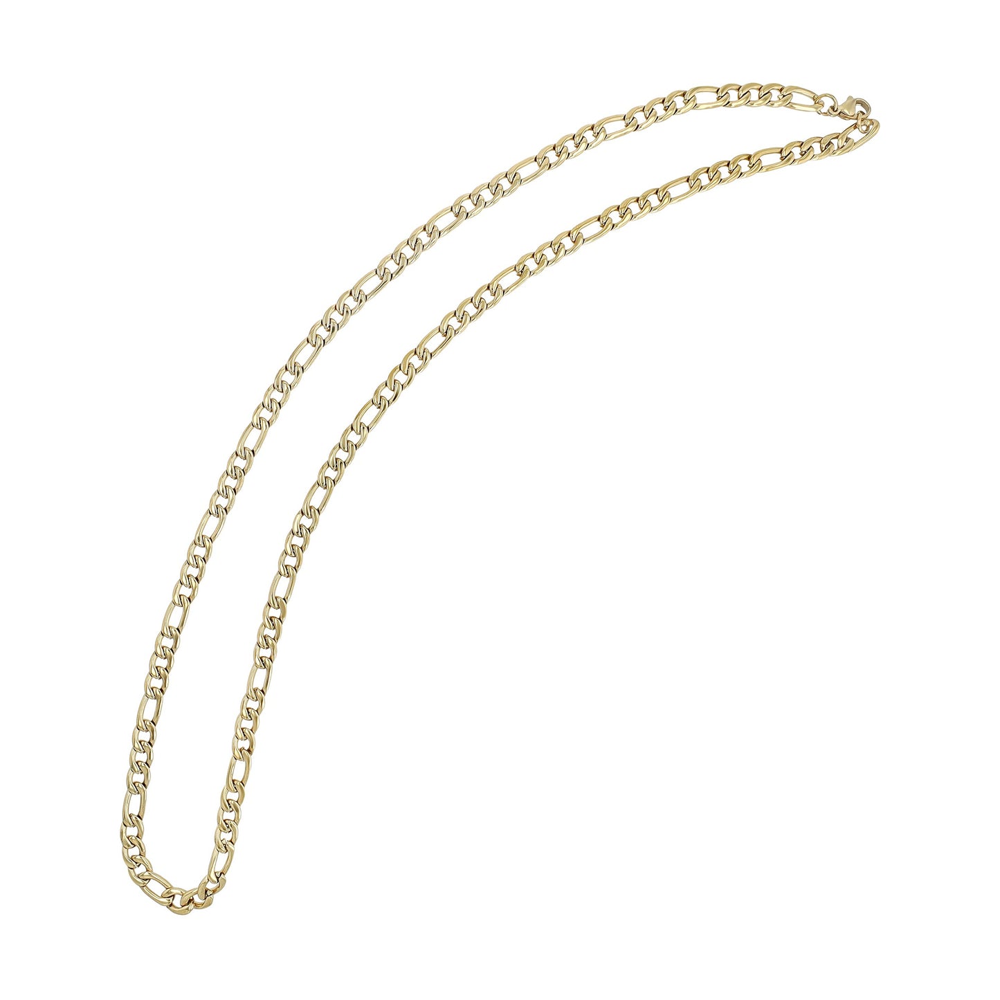 Unisex Halskette – Figarokette aus Edelstahl 43 cm
