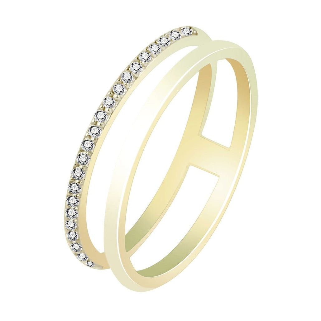 Damen Ring aus 333 Gold mit Zirkonia