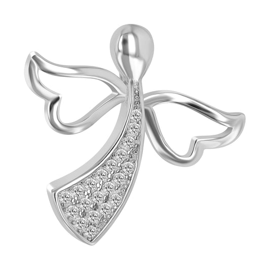Damen Anhänger – Engelanhänger aus 925 Silber mit Zirkonia