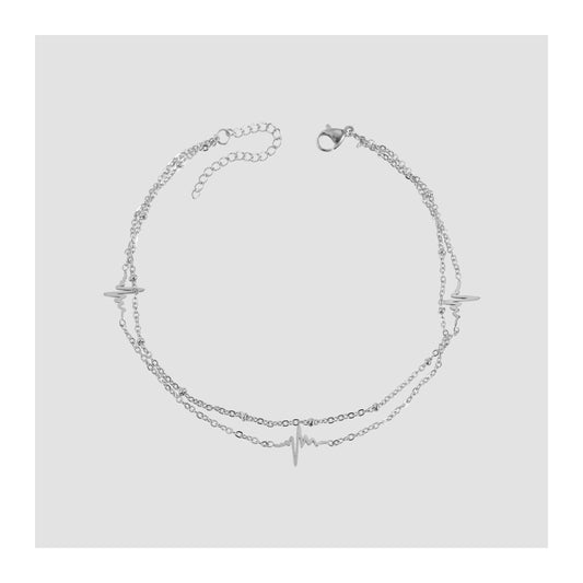 Damen Armband – Herz aus Edelstahl 24 cm