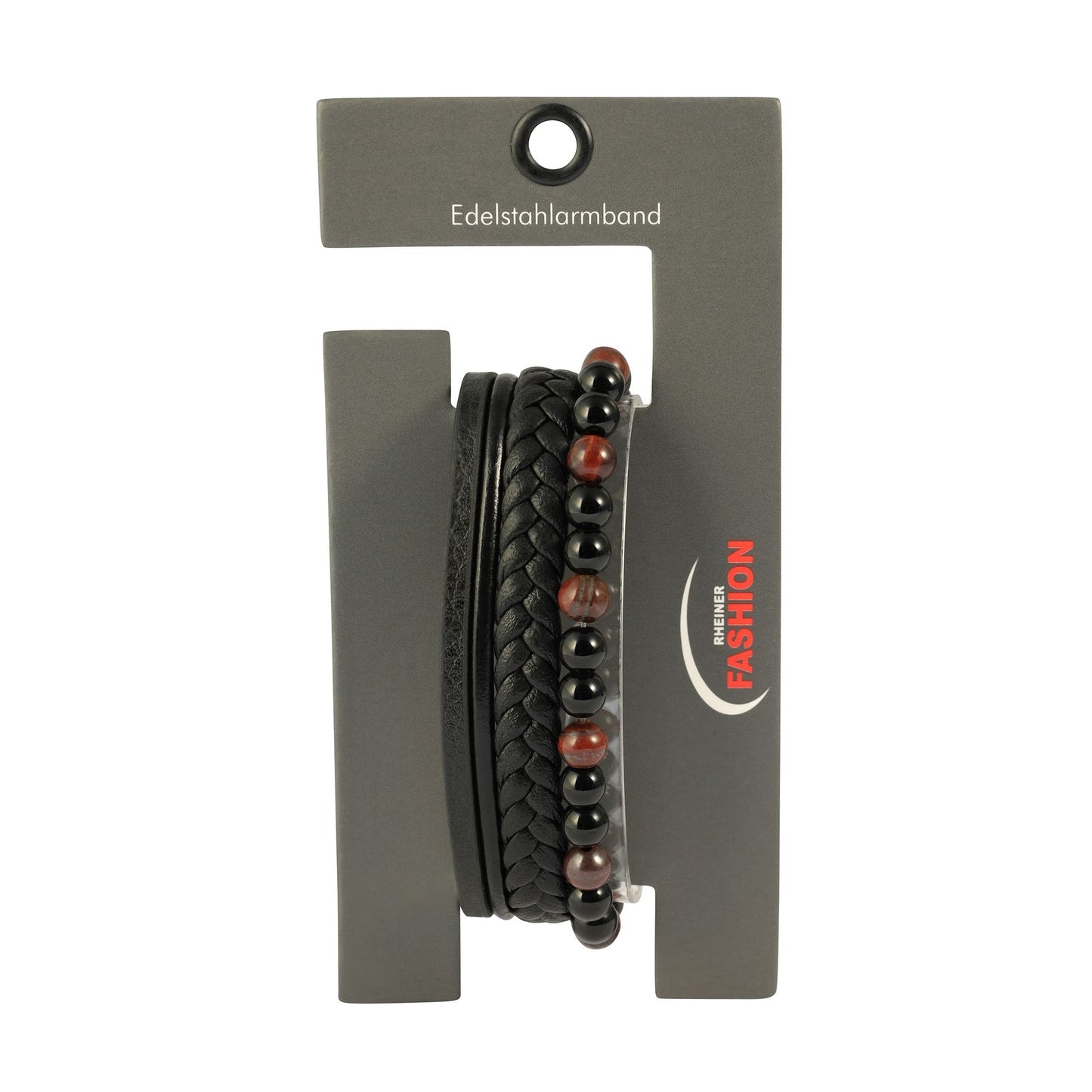 Herren Armband – Lederarmband aus Leder mit Tigerauge 23 cm