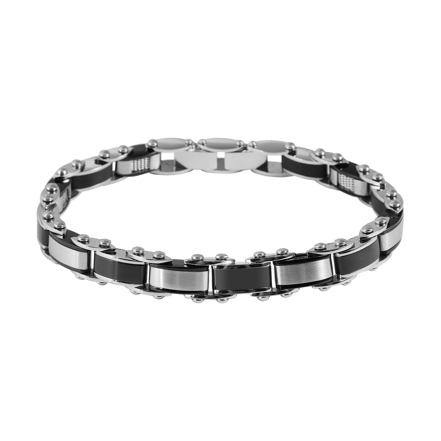 Herren Armband – Gliederarmband aus Edelstahl 21 cm