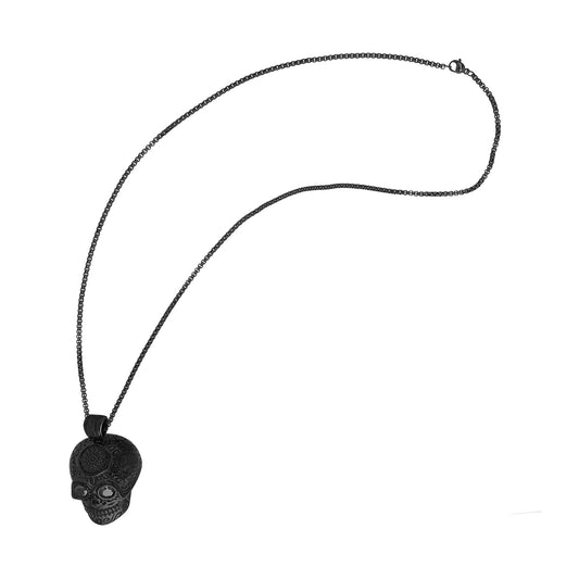 Unisex Halskette mit Anhänger – Totenkopf aus Edelstahl