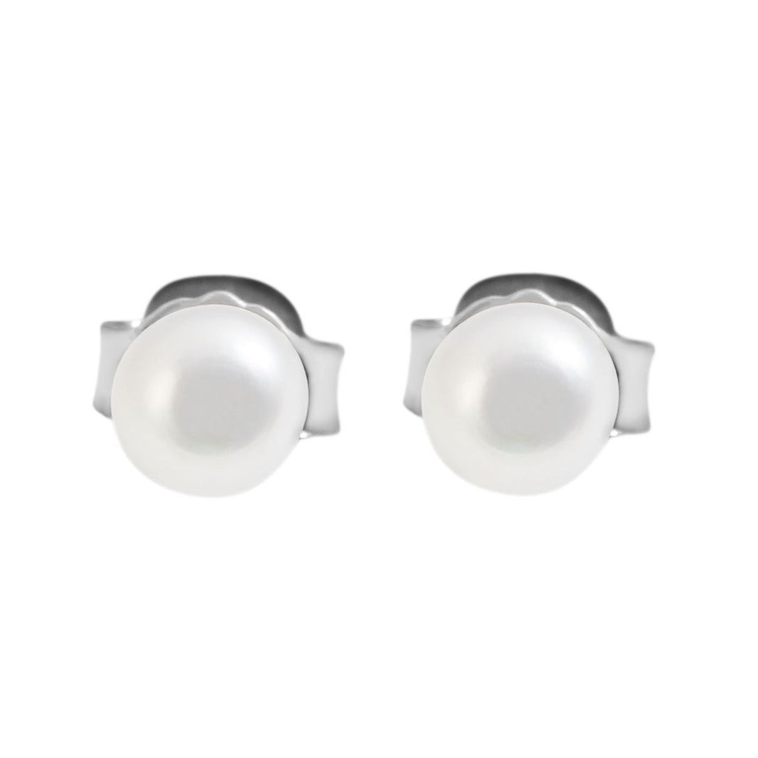 Damen Ohrringe – Ohrstecker aus 925 Silber mit Süßwasserperle