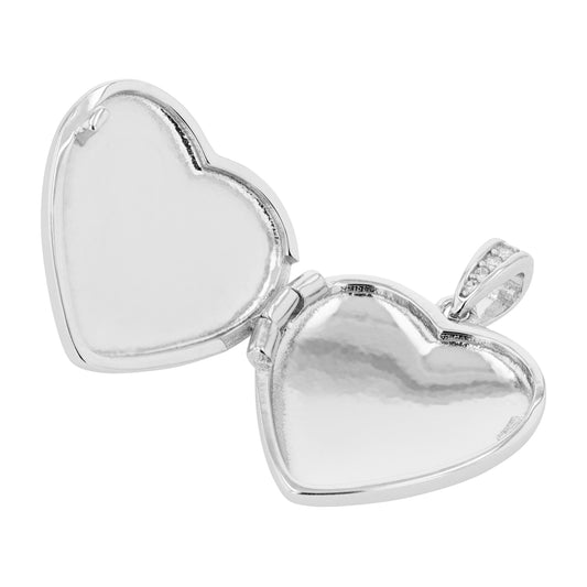 Damen Anhänger – Medaillon Medaillon aus 925 Silber mit Zirkonia