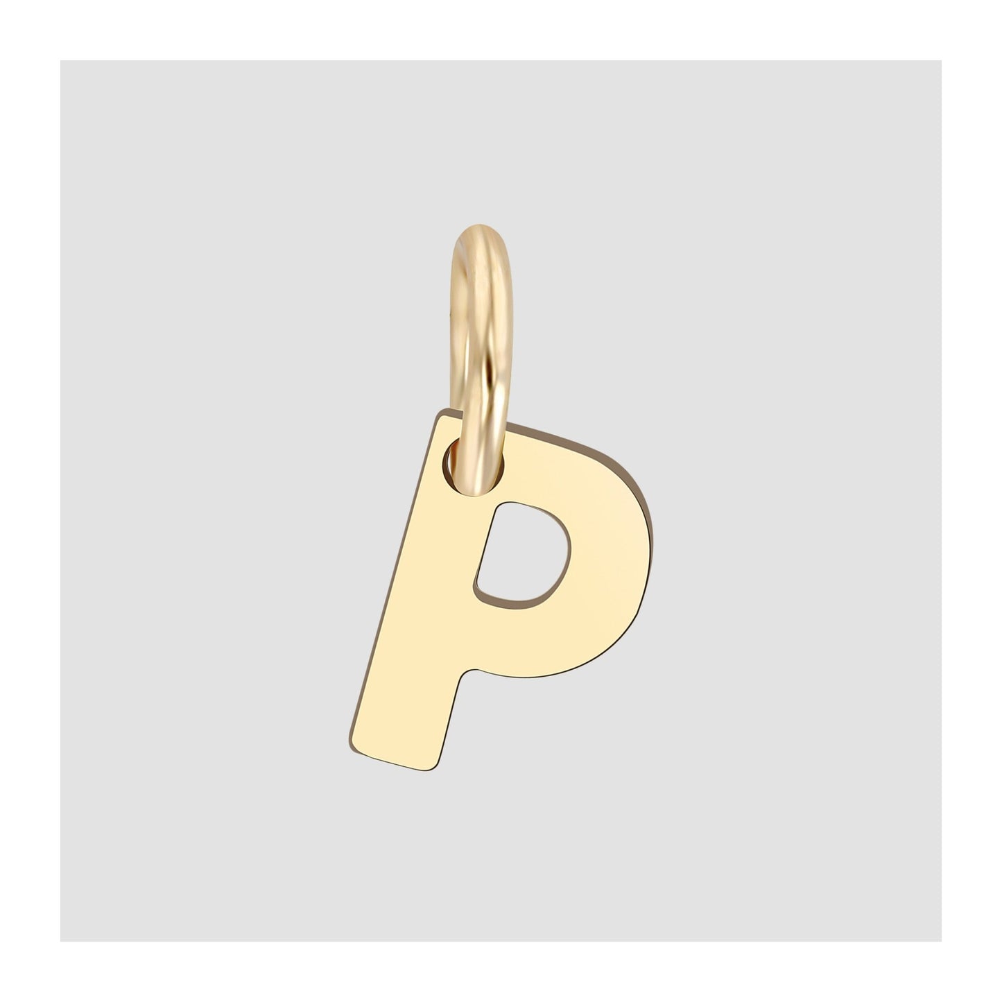 Unisex Anhänger – Buchstabe N Buchstabenanhänger aus 375 Gold
