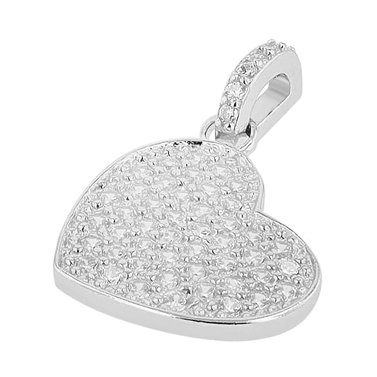 Damen Anhänger – Herzanhänger aus 925 Silber mit Zirkonia